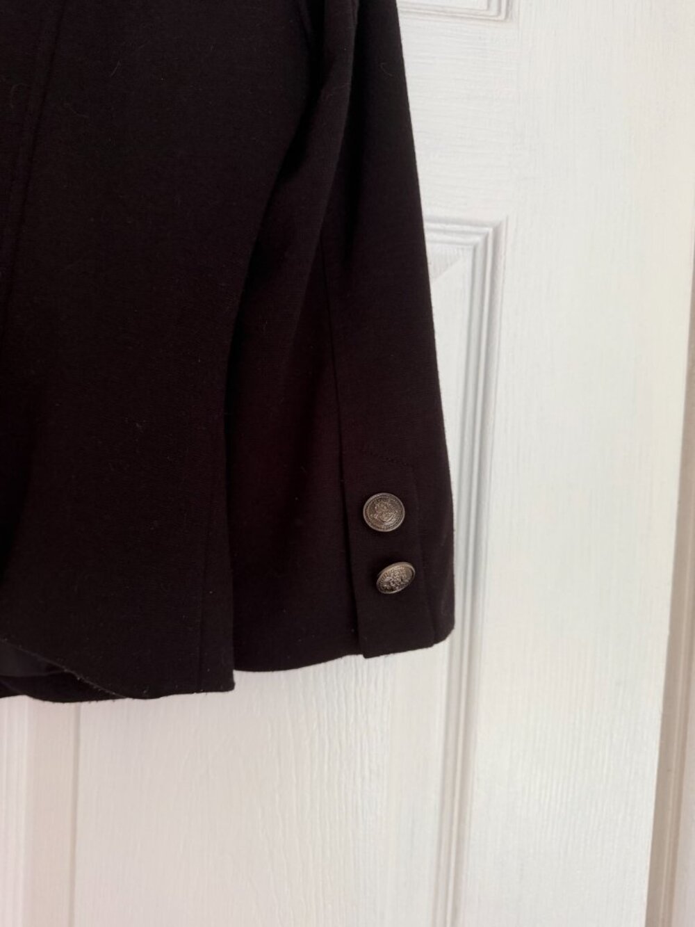 Vintage Forever 21 Black Military Style Blazer Jacket w Silver Buttons - Size L - Picture 4 of 6